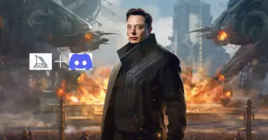Elon musk in a sci-fi movie- Midjourney Logo - Discord Logo
