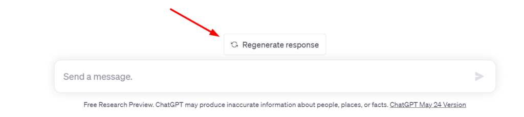 Regenerate Response - ChatGPT