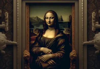 Monalisa Photo On The Wall In A Frame