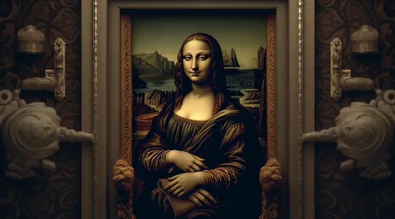 Monalisa Photo On The Wall In A Frame