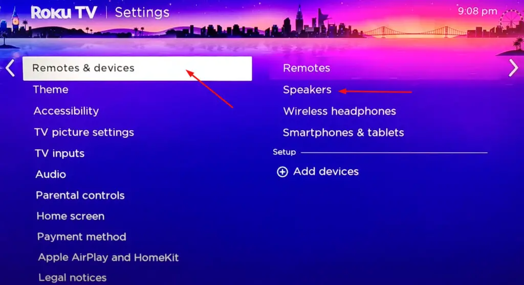 Remotes & Devices on Roku TV 